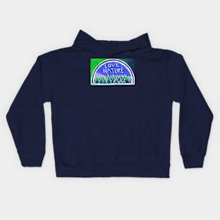 Love Nature Mountain Skies Kids Hoodie